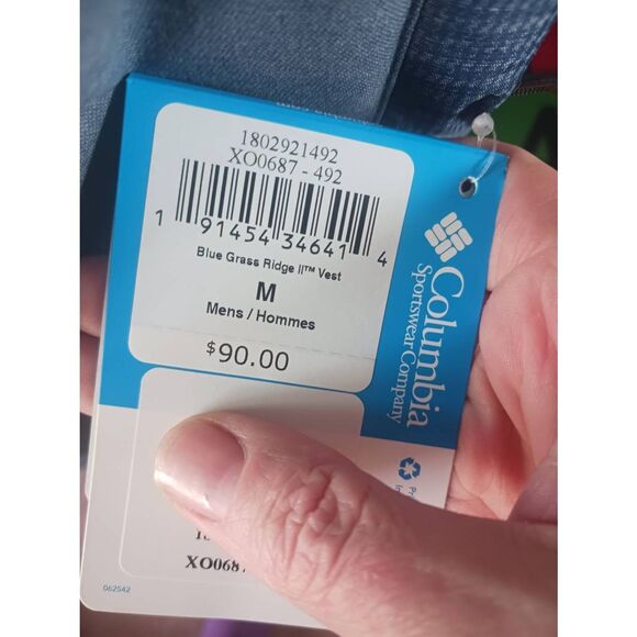 Men's medium Columbia Blue grass ridge 2 vest New with tags - Picture 3 of 3